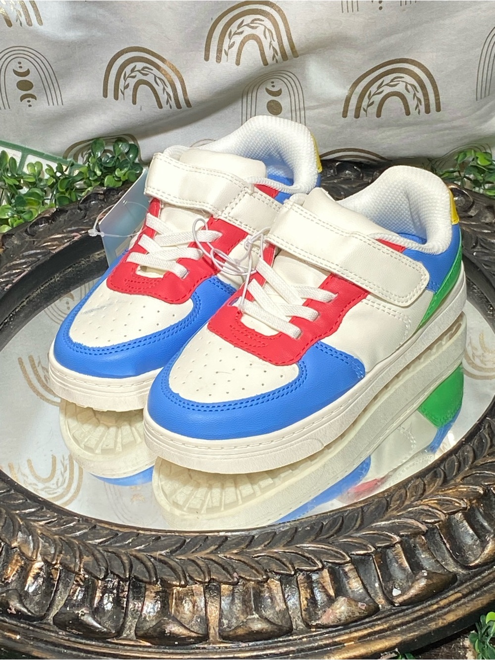 Cat & Jack White Blue Red Green Kids Sneakers